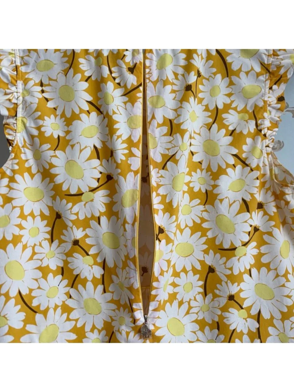 Kate Spade Womens Twee Daisy Peplum Top Size 8 Coquette Cottagecore Floral Retro